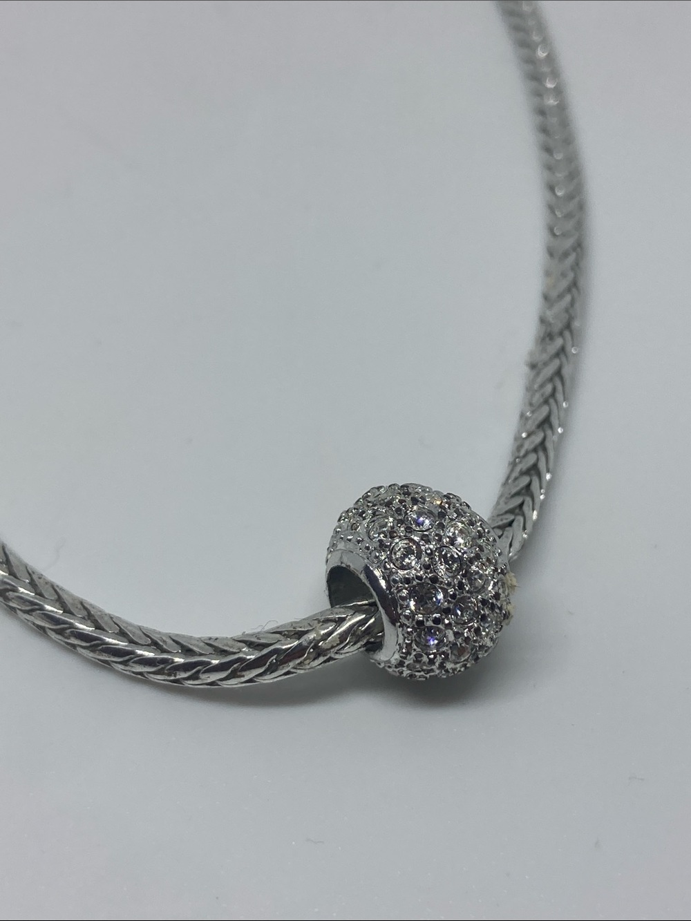 Charter Club Silver-Tone Crystal Pave Necklace with Matching Studs